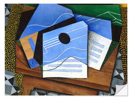 Selvklebende plakat Guitar on a table, 1915