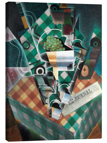 Canvas-taulu Still Life with Checked Tablecloth