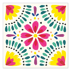Wall print  Flower Fiesta X - Laura Marshall
