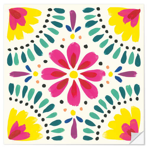 Vinilo para la pared Flower Fiesta X