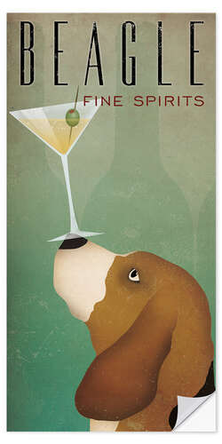 Wall sticker Beagle Martini