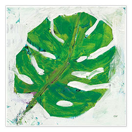 Tavla  Monster leaf on white - Kellie Day
