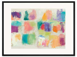 Gerahmter Kunstdruck Bunter Stein