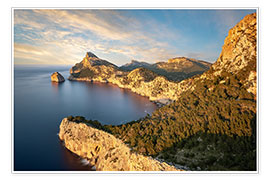 Plakat  Evening sun at Cap de Formentor, Mallorca - Michael Valjak