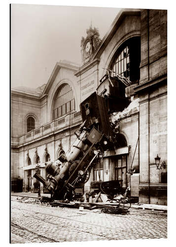 Alumiinitaulu Train accident at the Montparnasse station, Paris