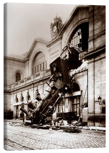 Canvas print Train accident at the Montparnasse station, Paris