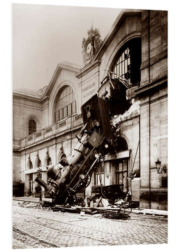 PVC print Train accident at the Montparnasse station, Paris