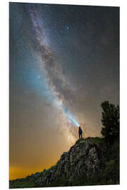 Foam board print One looks at the Milky Way