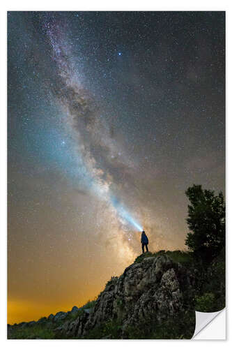 Selvklæbende plakat One looks at the Milky Way