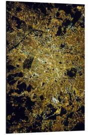 Magnettafel Paris aus dem All gesehen