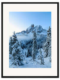 Gerahmter Kunstdruck Der Gipfel von Sass De Putia