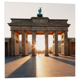 Print på skumplade Brandenburg Gate at sunrise