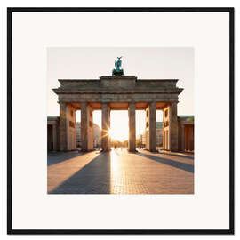 Gerahmter Kunstdruck Brandenburger Tor bei Sonnenaufgang