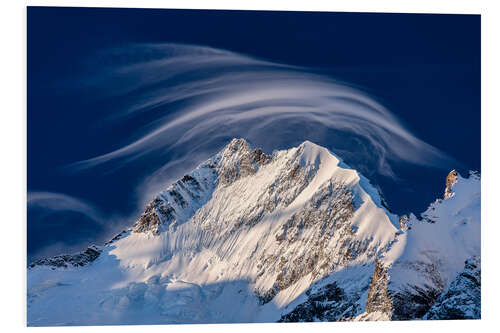 PVC-taulu Gentle cloud over Piz Bernina, Switzerland