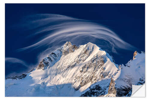 Wall sticker Gentle cloud over Piz Bernina, Switzerland