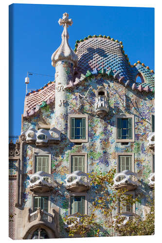 Tableau sur toile Façade de la Casa Batlló, Barcelone