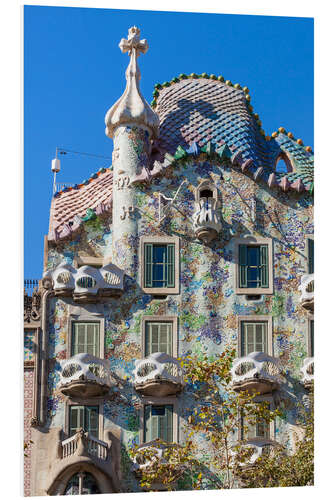 Foam board print Facade of the Casa Batllo, Barcelona