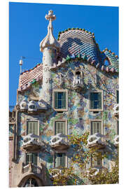 Foam board print Facade of the Casa Batllo, Barcelona