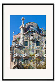 Gerahmter Kunstdruck Fassade des Casa Batllo,Barcelona