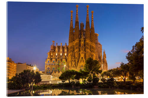 Stampa su vetro acrilico Dopo la chiesa della Sagrada Familia a Barcellona