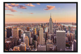 Gerahmter Kunstdruck Manhattan skyline in stimmungsvollem Licht