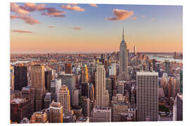 Foam board print Manhattan skyline in atmospheric light