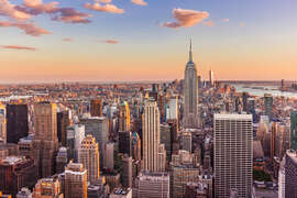 Magnettafel Manhattan skyline in stimmungsvollem Licht