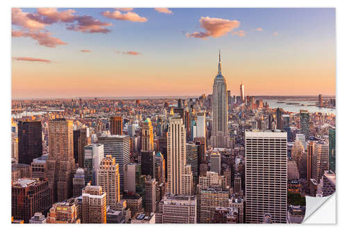 Naklejka na ścianę Manhattan skyline in atmospheric light