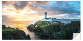 Självhäftande poster Fanad Head Lighthouse i Irland