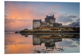 Foam board print Dawn at Eilean Donan Castle