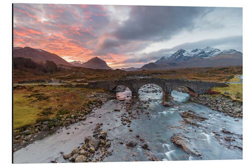 Aluminium print Sgurr nan Gillean in the Cuillin mountains