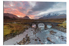 Tableau en aluminium Sgurr nan Gillean dans les montagnes Cuillin, Écosse