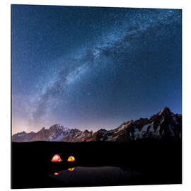 Cuadro de aluminio Starlight over Mont Blanc, Mont De La Saxe y Grand Jorasses