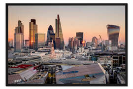 Gerahmter Kunstdruck London Skyline von der St. Pauls Kathedrale