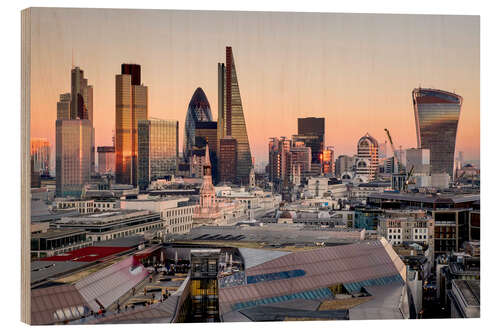 Quadro de madeira London skyline from St Pauls Cathedral