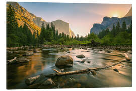 Tableau en verre acrylique Valley View, parc national de Yosemite - Robin Oelschlegel