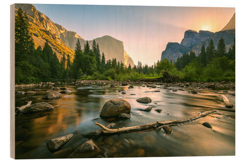 Quadro de madeira Valley View - Yosemite National Park