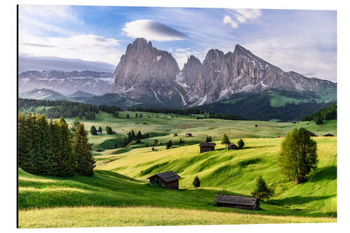 Aluminium print Alpe di Siusi South Tyrol