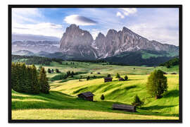 Gerahmter Kunstdruck Seiser Alm Südtirol