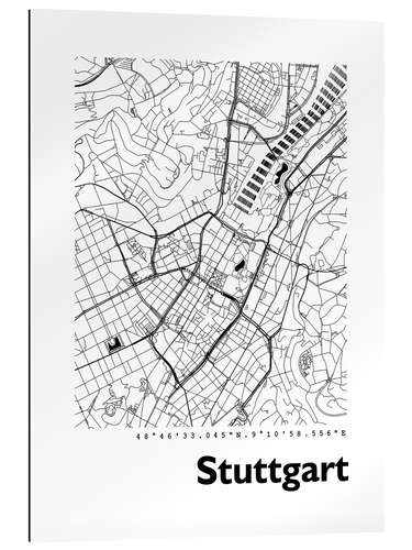 Gallery print City map of Stuttgart