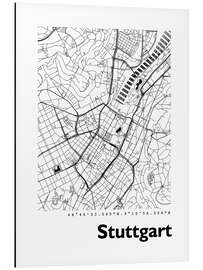 Magnettafel Stadtplan von Stuttgart 