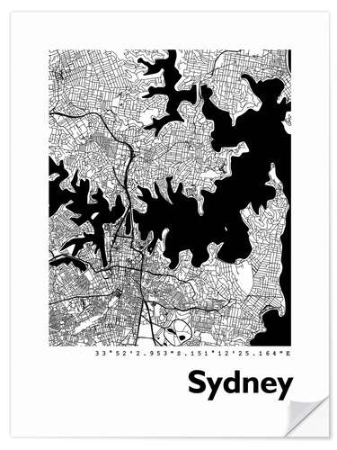 Sisustustarra City map of Sydney