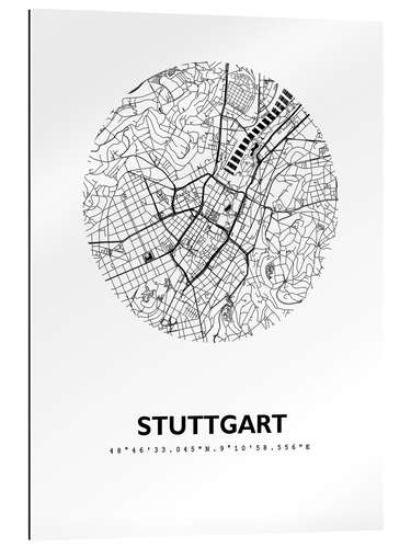 Gallery print City map of Stuttgart