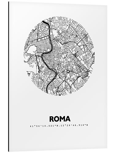 Alubild Stadtplan von Rom, Kreis