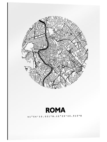 Gallery print City map of Rome, circle