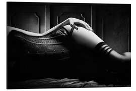 Magnettafel Frau mit schwarzem Korsett