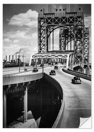 Selvklebende plakat Historic New York - Triborough Bridge, Manhattan