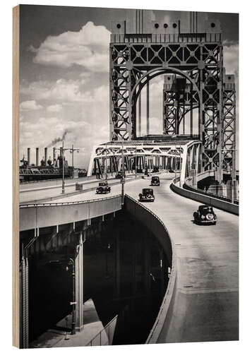 Wood print Historic New York - Triborough Bridge, Manhattan