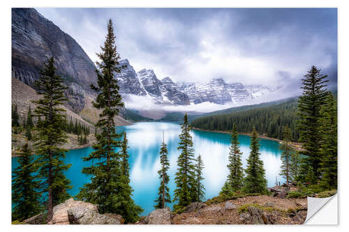 Selvklæbende plakat Moraine Lake