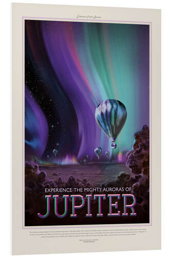 PVC-taulu Retro Space Travel - Jupiter